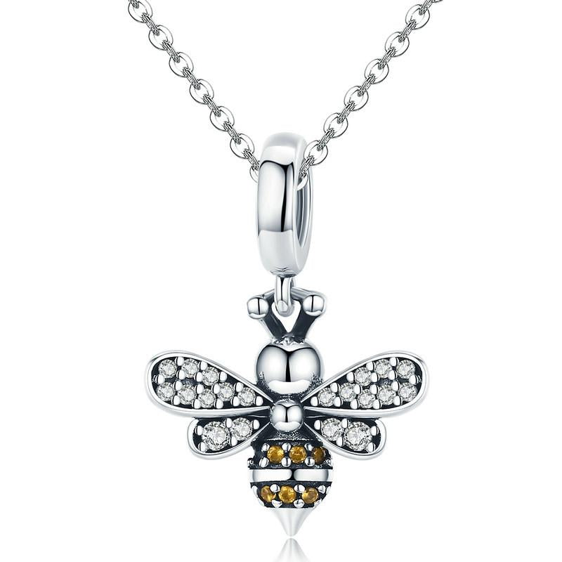 925 Sterling Silver Bee Charm For Diy Bracelets