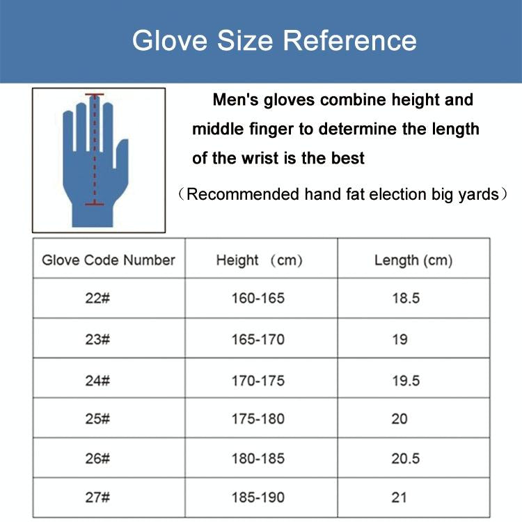 Sheepskin Anti-slip Golf Gloves - Right Hand Size 26