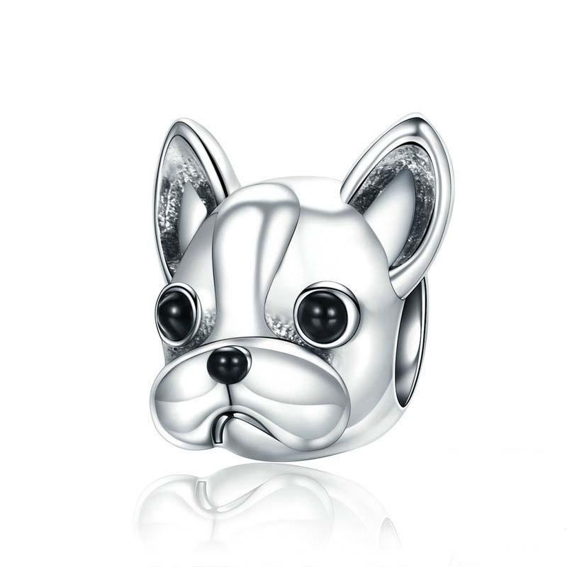 925 Sterling Silver Bulldog Bead Animal Series
