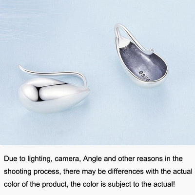 925 Sterling Silver Water Drop Earrings Glare Design