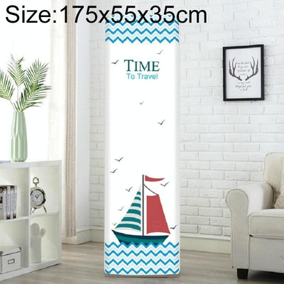 Vertical Cabinet Air Conditioning Cover - All-inclusive Fabric - 175x55x35cm - Sailboat Design