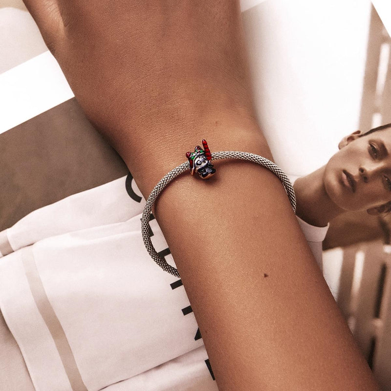 925 Sterling Silver Tiger & Panda Bead Bracelet / Necklace Add Ons