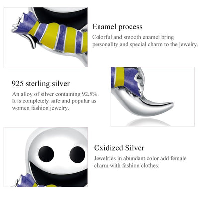 925 Sterling Silver Ghost Bead Bracelet & Necklace Set