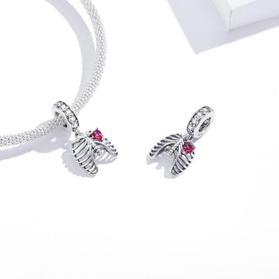 925 Sterling Silver Rib Pendant For Diy Bracelets