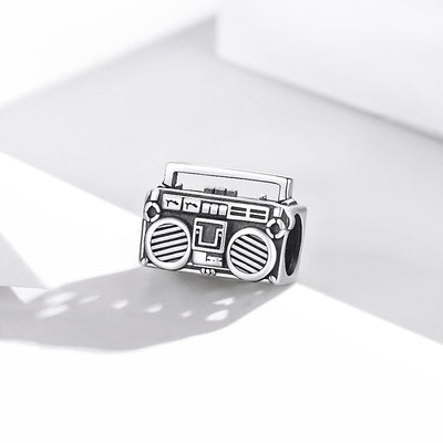 925 Sterling Silver Vintage Radio Bead Bracelet / Necklace Accessory