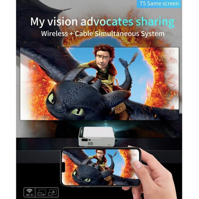 Smart Projector With 100 Ansi Lumens And 1024X600 Resolution Supports Hdmi / Sd / 2 Usb / Audio 3.5Mm Same Screen Version