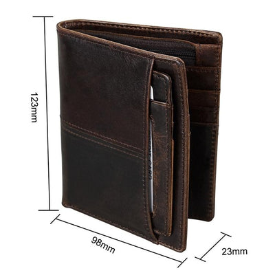 Detachable Card Holder Leather Wallet for Men - Antimagnetic Rfid