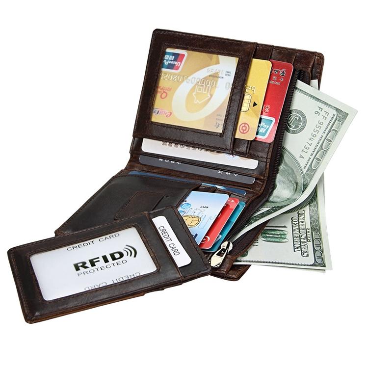 Detachable Card Holder Leather Wallet for Men - Antimagnetic Rfid