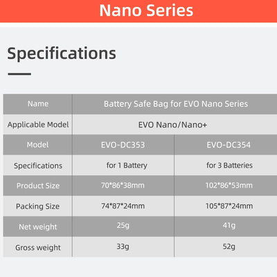 3-in-1 Evo Nano Battery Explosion-proof Bag