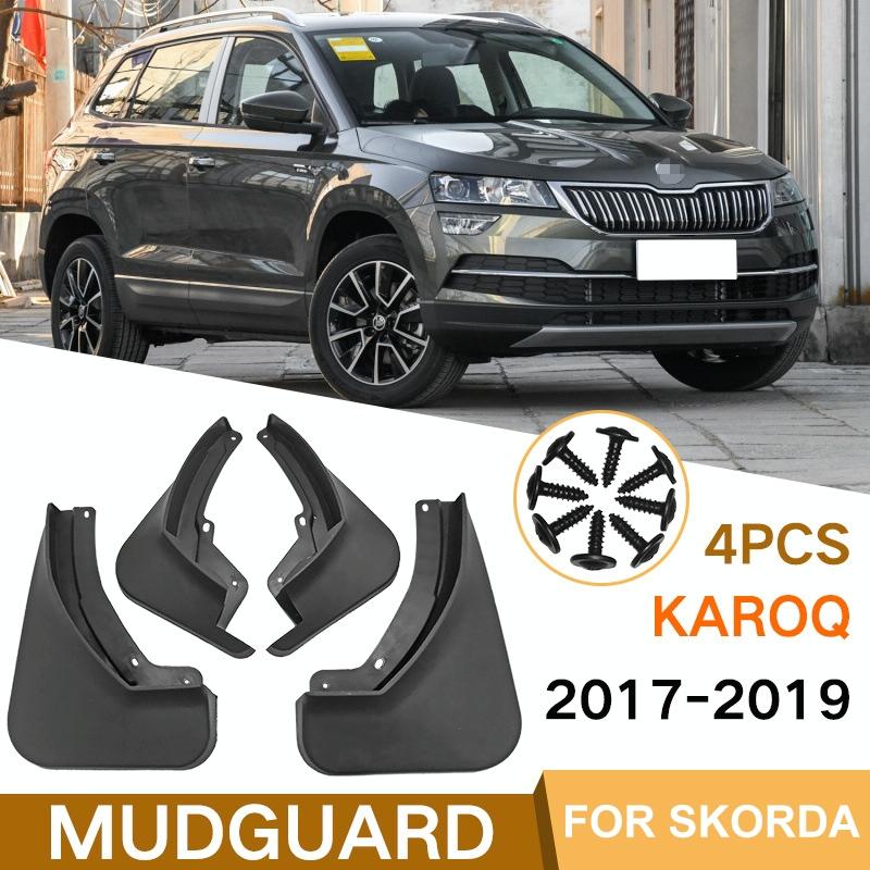 For Skoda Karoq 2017-2023 4Pcs / Set Car Auto Soft Plastic Splash Flaps Fender Guard