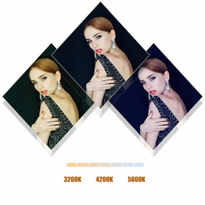 18 Two-colour Dimmable Ring Fill Light with Tripod 55w 100-240v