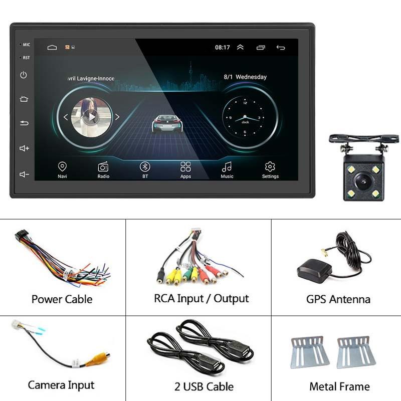 7 Inch Android Navigation Wifi Car Mp5 Player 1 + 32G Gps Bluetooth 2.5D Screen Standard + 4Lights Camera