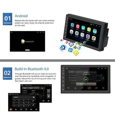 7 Inch Android Navigation Wifi Car Mp5 Player 1 + 32G Gps Bluetooth 2.5D Screen Standard + 4Lights Camera