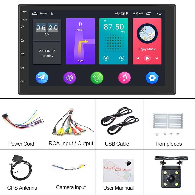 9 Inch Android Wifi Car Navigation Player 2 + 32G Universal Reversing Video Standard + 4Lights Camera