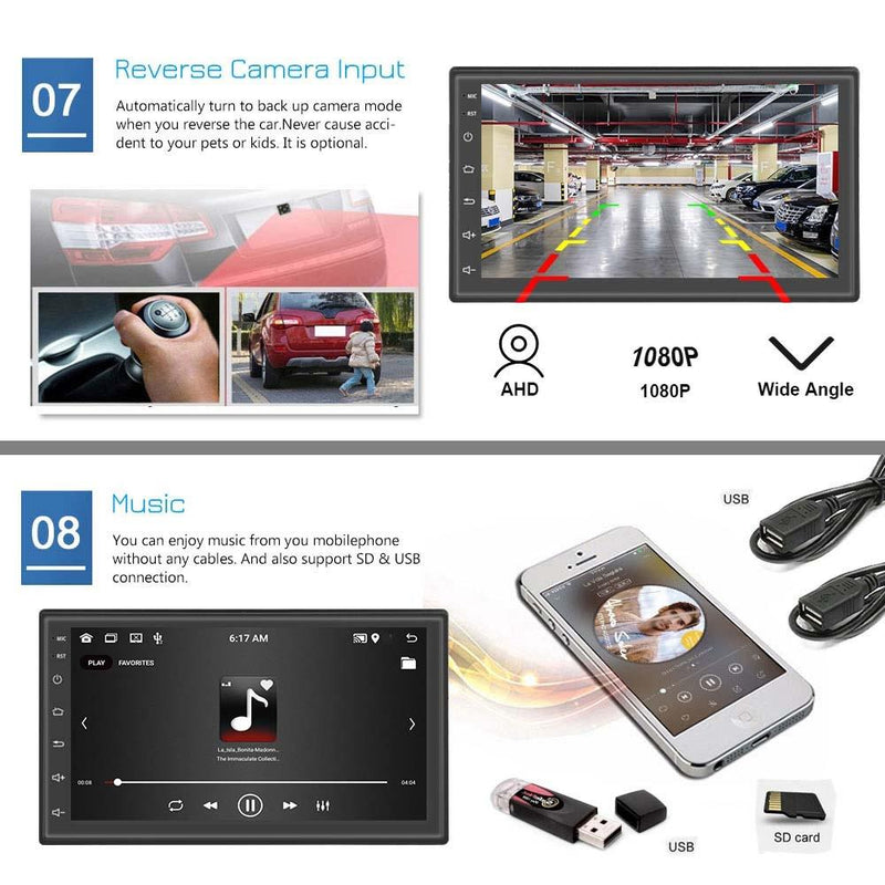 9 Inch Android Wifi Car Navigation Player 2 + 32G Universal Reversing Video Standard + 4Lights Camera