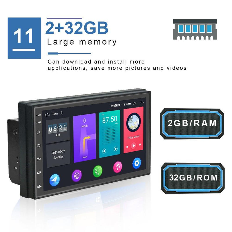 9 Inch Android Wifi Car Navigation Player 2 + 32G Universal Reversing Video Standard + 4Lights Camera