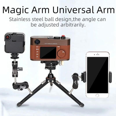 Versatile Dual Ballhead Magic Arm For Camera And Monitor Mounting - Tm-3