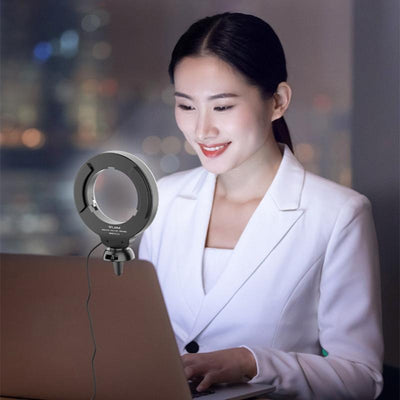 48Leds Laptop Camera Beauty Ring Light - Clip Set 4-Inch - Clip With Tripod