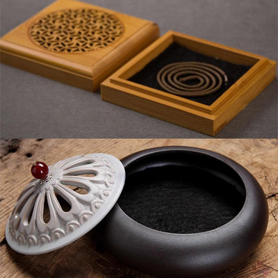 100-pack Fireproof Cotton Pads for Incense Burners and Mosquito Coils - 12Cm