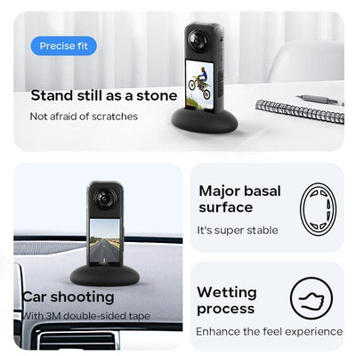 Insta360 X4 Vehicle Mount With Non-Slip Silicone Base And Double-Sided Glue - Without Double Sided Glue