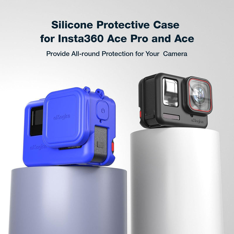 Silicone Case for Insta360 Ace Camera - Protect your Gear - For Insta360 Ace Pro (Blue)