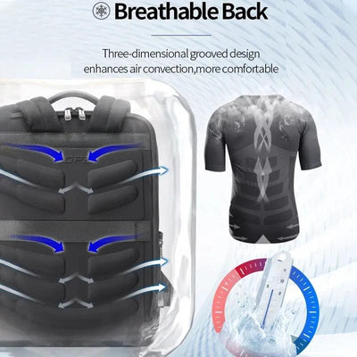 Deluxe Waterproof Laptop Backpack With Usb & Type-C Port - Large Capacity - 61-122631C