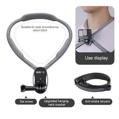 Flexible Neck Mount for Pov Viewing with Strap - With J-Hook Buckle
