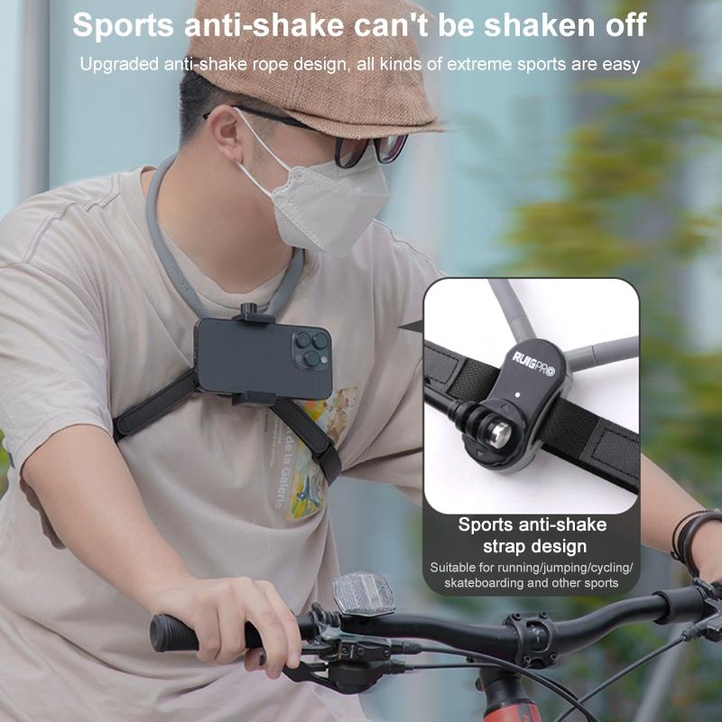 Flexible Neck Mount for Pov Viewing with Strap - With J-Hook Buckle