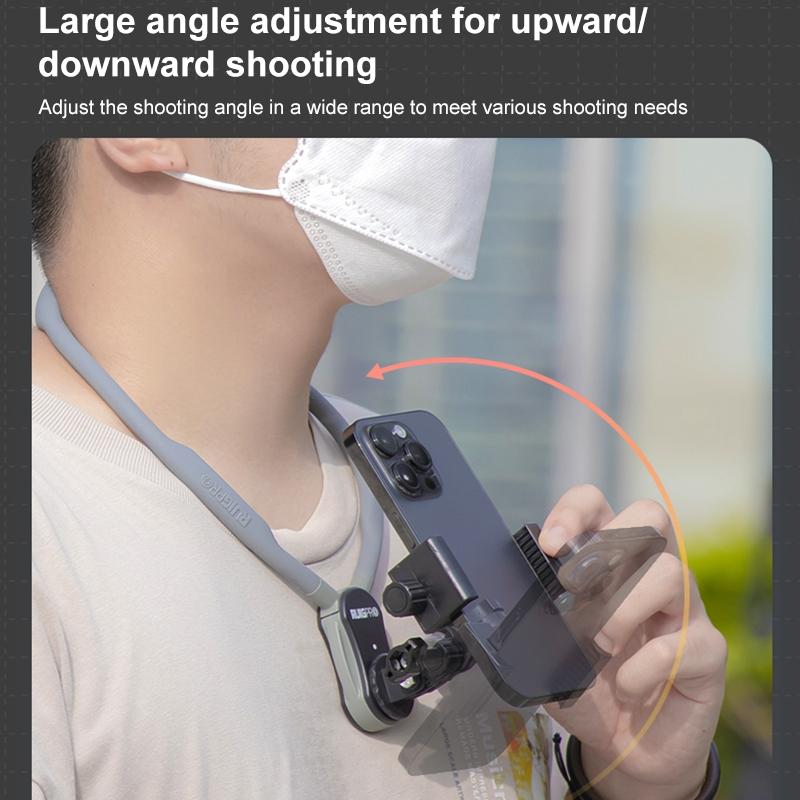 Flexible Neck Mount for Pov Viewing with Strap - With J-Hook Buckle
