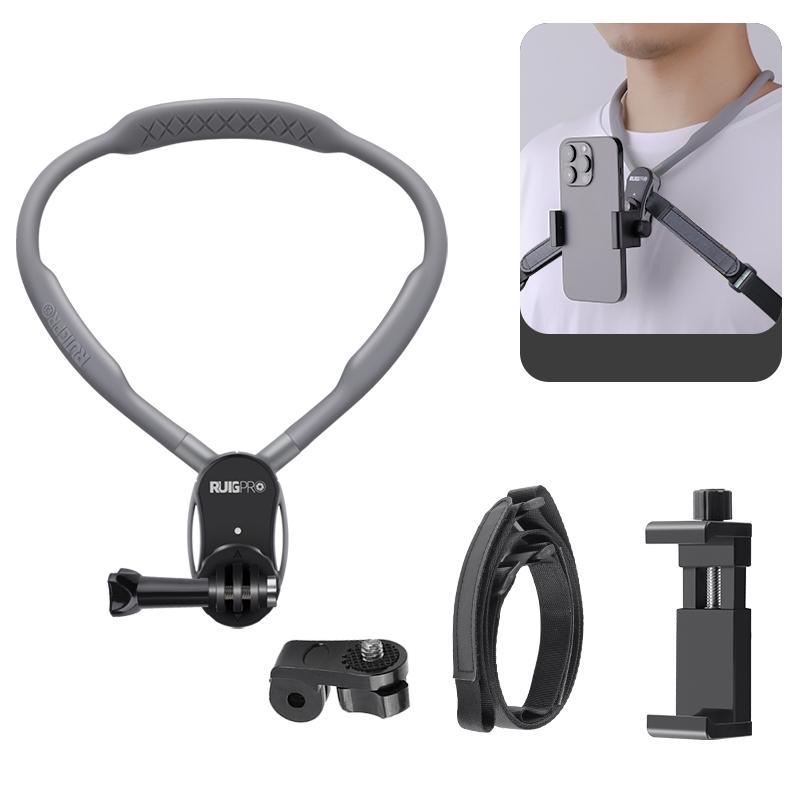 Flexible Neck Mount for Pov Viewing with Strap - With J-Hook Buckle