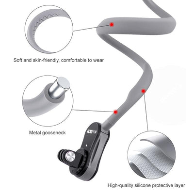 Flexible Neck Mount for Pov Viewing with Strap - With J-Hook Buckle