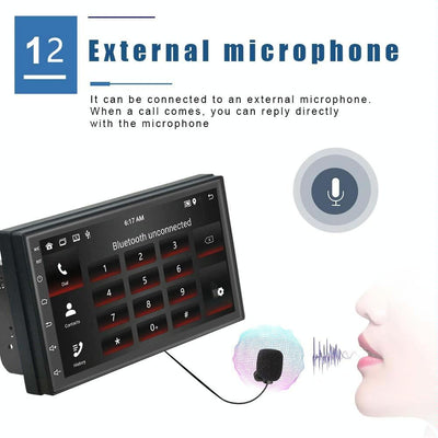 7 Inch Android Wifi Car Navigation Reversing Video Player - 2 + 32G Standard + 4Lights Camera