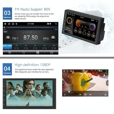 7 Inch Android Wifi Car Navigation Reversing Video Player - 2 + 32G Standard + 4Lights Camera
