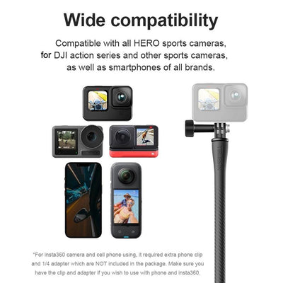 Versatile Octopus Tripod for Action Camera and Phone - Flexible Mount - With Phone Clip Kit