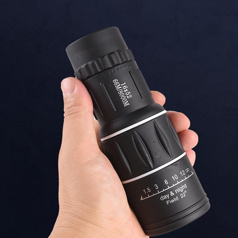 High Definition Monocular Telescope For Outdoor Bird Viewing - 16X52 Green Film - 16X52 Green Film