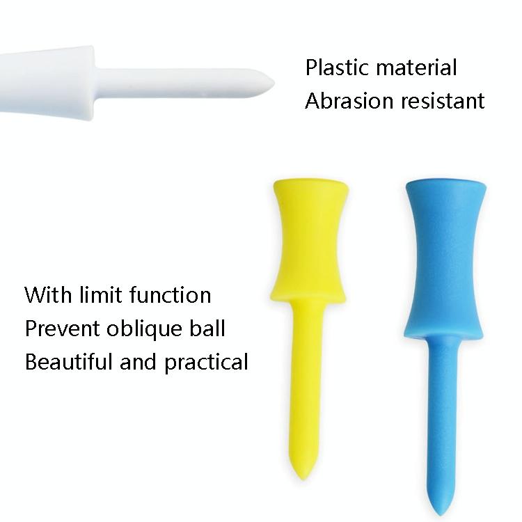 60-piece Golf Ribbon Needle Plastic Ball Tee - 37mm Size