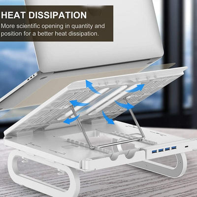 Adjustable Foldable Laptop Stand for Cooling and Ergonomic Lifting