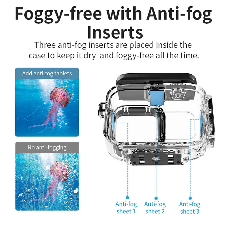60m Waterproof Dive Shell for Magisn Camera - Horizontal & Vertical Shooting - For Insta360 Ace