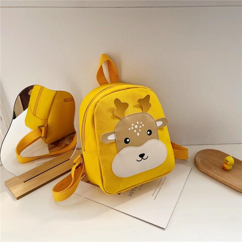 Adorable Bear Schoolbag For Kids - Cartoon Design - Deer Black