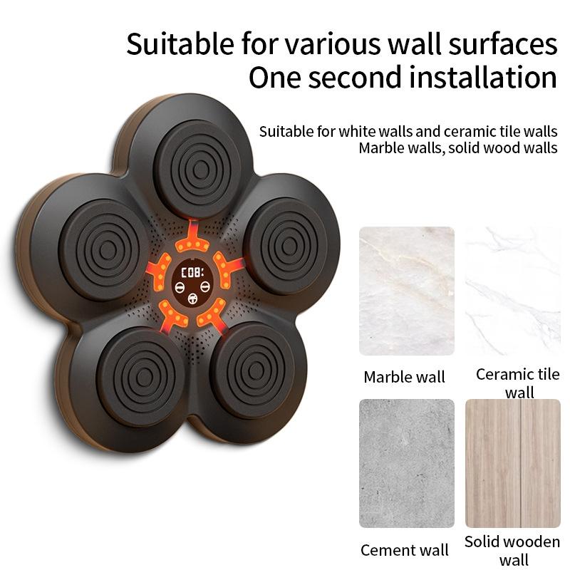 Bluetooth Music Boxing Machine With Wall Mount And Adult Gloves - With Kids Gloves