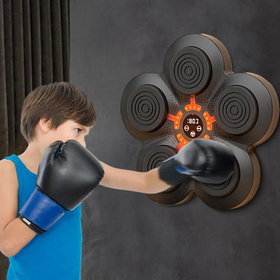 Bluetooth Music Boxing Machine With Wall Mount And Adult Gloves - With Kids Gloves