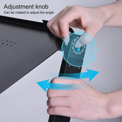 Portable Folding Laptop Desk with Height Adjustment and Storage