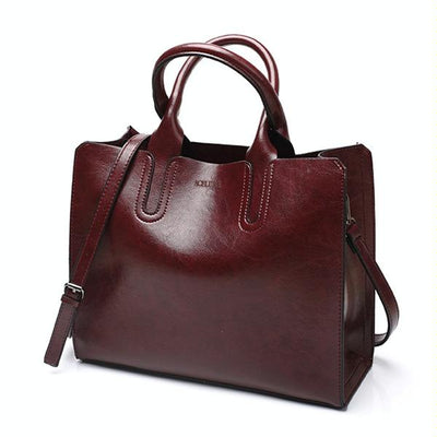 Leather Women Tote Bag for Casual Shoulder Carry