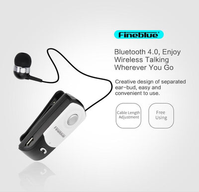 Retractable Bluetooth Headset With Caller Vibration Reminder