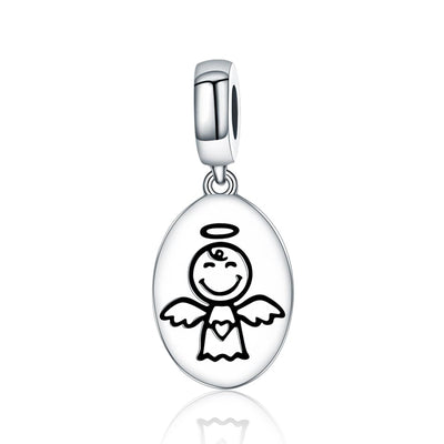 925 Sterling Silver Guardian Angel Necklace & Bracelet Charm