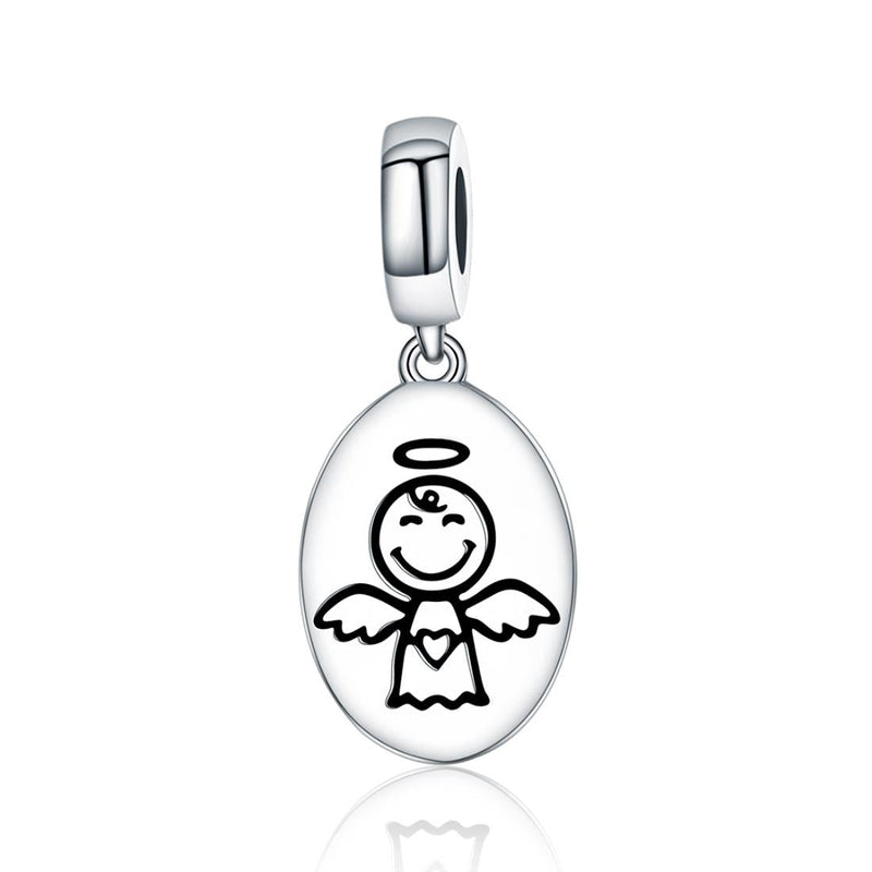 925 Sterling Silver Guardian Angel Necklace & Bracelet Charm