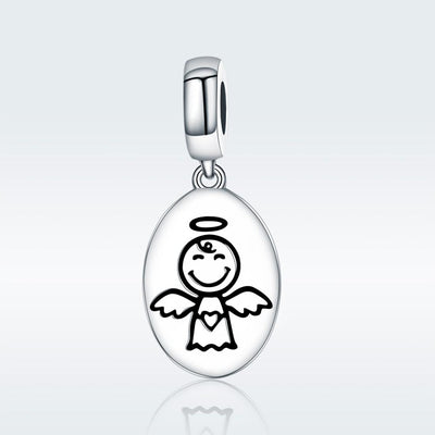 925 Sterling Silver Guardian Angel Necklace & Bracelet Charm