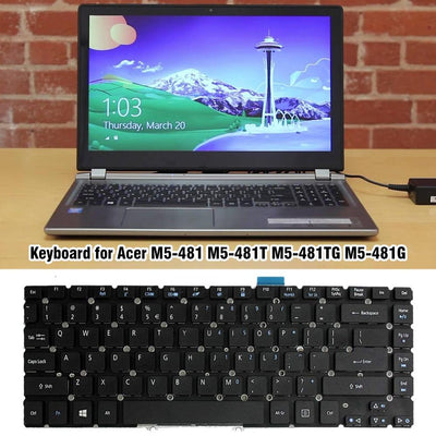 Portable Keyboard for Laptops - Compact and Durable - For Acer M5-481 / M5-481T