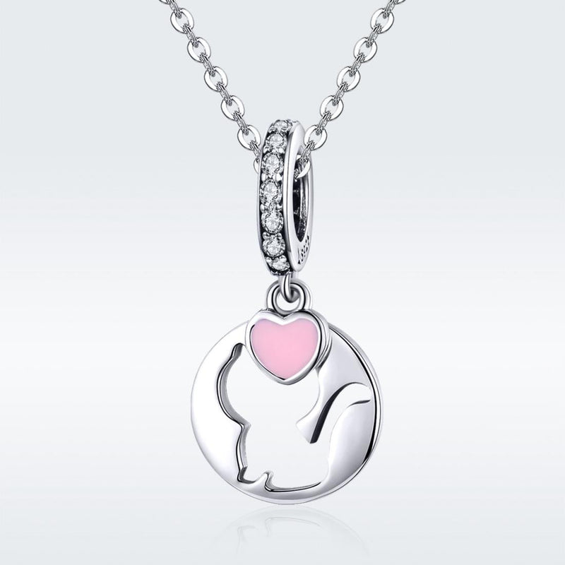 925 Sterling Silver Cat Pendant For Diy Bracelets & Necklaces Style - Pendent + Chain