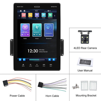 9.5 Inch Carplay Mp5 Player With 4 Light Camera - Standard Style